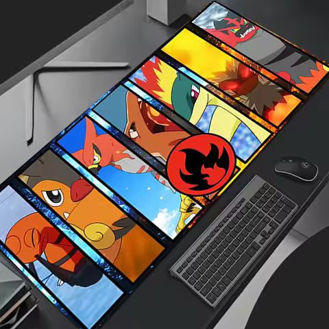 Anime Pokemon Pikachu Mouse Pad Gaming Large Rug Dywan Gamer Keyboard Desk Mat Table Carpet Mousepad