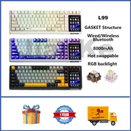 AULA L99 Wireless Mechanical Keyboard 75% Hot swappable RGB GASKET 8000mAh Custom Gaming Keyboard wi