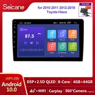 Seicane 10.1 inch 2.5D QLED Touchscreen Android 13.0 Radio Head Unit Player for 2010 2011 2012 2013