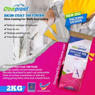 OBAPROOF 2KG SKIM COAT 168 FINISH WHITE or GREY Skim Coating For Walls And Ceiling / Skimcoat Wall B