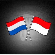 Cutting Sticker INDONESIAN FLAG DUTCH FLAG