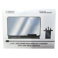 Samsung ITFIT 3-in-1 Multifunction Wireless Charger w/ 30W UKplug Travel Adaptor