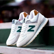 [BISA COD] Sepatu Sneakers Pria NB New Balnce 574 Putih Ijo Premium Import BNIB