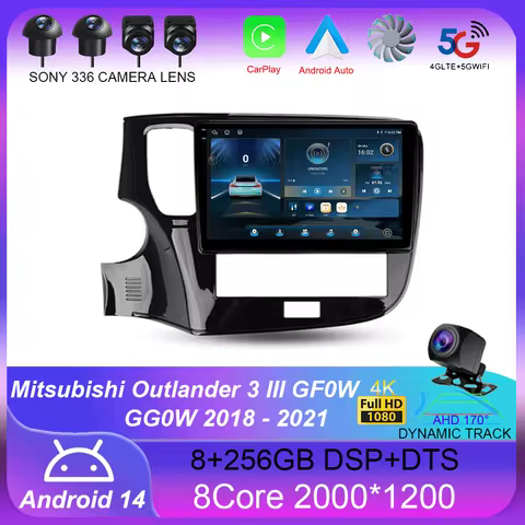 For Mitsubishi Outlander 3 III GF0W GG0W Carplay 2018 - 2021 GPS Car Radio Navigation Multimedia Vid