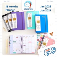 🇲🇾 Ready Stock Year 2026～2027 Planner Book 18months Weekly Monthly Pages Journal Diary Notebook Mini