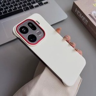 內地直送 - 适用X9手机壳Pro仿皮纹半包红圈镜头硬保护壳-杏白色 OPPO Find X9 Pro