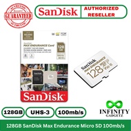 SanDisk Max Endurance 128GB Micro SD Class 10 100MB/s U3 4K for CCTV and Dashcam SDSQQVR-128G