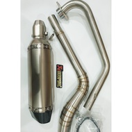 Akrapovic Pipe End Kevlar Tail Tight Sound 14 Inches Long With New R15/MT-15 Exhaust Neck