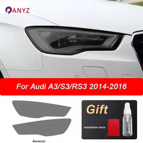 For Audi A3 8V A4 B8 B9 A5 A6 C8 A7 A8 D4 TT E-tron R8 Car Headlights Tint Smoked Black Protective F
