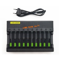 10 Multi-Purpose Battery Charger, 3.7V 14500-16340-18650 Battery Charger