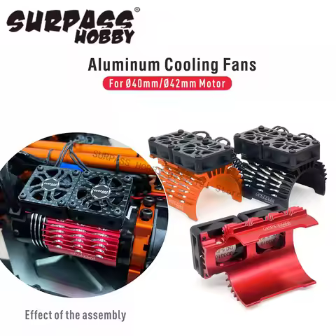 Surpass Hobby 40-42mm Brushless Motor Cooling fan Heat-sink 27000RPM for 4068 4074 4268 4274 1/8 RC 