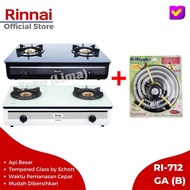 RINNAI 2-BURNER GLASS GAS STOVE RI 712 GA(B) / 712 GA(W) / 712 GA(OB) RI 712GAB / RI 712GAW / RI 712