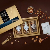 春節禮盒 謝謝情比金堅(3罐組附提袋)(綜合五堅果,核桃,朝氣纖果)