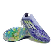 Size:36-45 ready stockMessi f50 FG laceless football shoes Men s women's Outdoor Knitting Football S