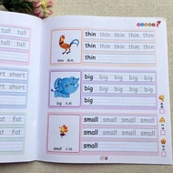 【2 Books】English Alphabet ABC Tracing Workbook English Word Writing Exercise Book Kids Handwriting W