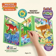 Magnetic Puzzle Book 3D Jigsaw Toy Portable Travel Game Busy Book Kids Activity Set Mainan Kanak Kan