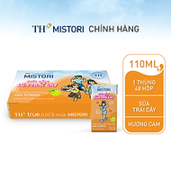 Thùng 48 hộp thức uống Sữa trái cây Cam tự nhiên TH true JUICE milk MISTORI 110ml x 48 hộp