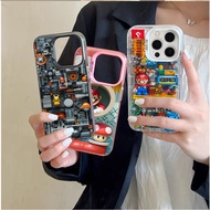 Phone Case For Redmi 14C 13 13C 4G 5G 12C 10C 9C 9T 9A 10 9 POCO C65 Game Super Mario Bros Laser IMD