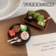 【Shipment Within 24 Hours‌】 Mini Food Play Afternoon Tea Magnetic Fridge Magnet Simulation Fork Spoo