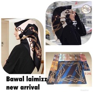 🌷New Arrival 🌷Tudung Bawal Satin Printed Laimizz Bidang 45 Corak Rantai