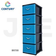 【JTM】 Century 5 Tier Plastic Drawer / Cabinet / Storage Cabinet Multi Color