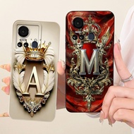 ITEL S18 S663L Case ITEL Vision 5 Cover Luxury A-Z Letters 2D Painted Silicone Casing