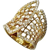 Pre-owned 12.5-size diamond ring with 1.53ct 18k gold and 6.7g.