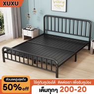 XUXU เตียงเหล็ก 3.5ฟุต 5ฟุต 6ฟุต โครงเตียงเหล็ก เตียงนอน เตียงเด็ก  เตียงสไตล์โมเดิร์น หัวตรง เหล็กกล่อง Bedding Frame