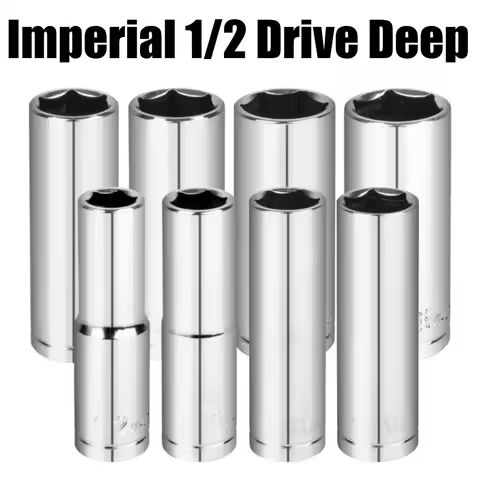 Imperial 1/2 Drive Deep Hex Socket Electric Wrench Socket Car Repair Tools 1/2 9/16 5/8 11/16 3/4 13