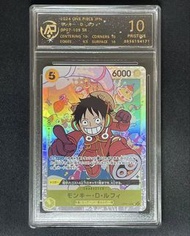 PSA10路飛 海賊王 2024 One Piece Monkey D. Luffy OP07-109 SR 路飛卡 PRA10