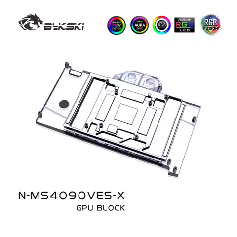 Bykski GPU Block for MSI GeForce RTX 4090 VENTUS 3X 24G OC Video Card Water Cooling / Copper Radiato