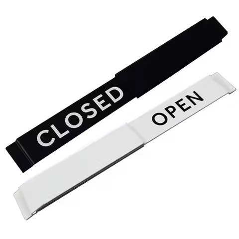Open Closed Sign Privacy Slide Door Indicator With Clear Text Clear Text Display Colored Text Slider