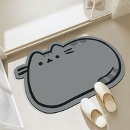 PUSHEEN THE CAT 地墊 矽藻土 浴室地墊 防滑 快乾 超吸水 薄地毯 適用於門下 可折疊