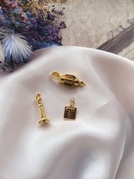 美國西洋古董飾品 /鍍金燈塔/英文字母/萊茵電話/吊墜/墜飾