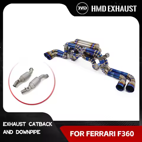 HMD Hot Sale TC4 Full Downpipe and Catback for Ferrari F360 3.6L with Pneumatic Valve Exhaust High F