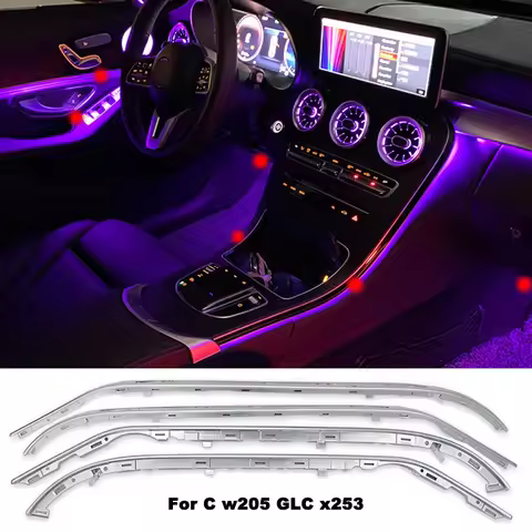 Ambient Lamp Mood Light Footwell Lamp Light Guide Strip For Mercedes Benz C Class W205 C200 C250 GLC