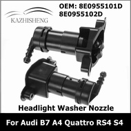 8E0955101D 8E0955102D 1Pair Headlight Washer Nozzle Headlamp Sprayer for Audi B7 A4 Quattro RS4 S4 8
