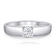 แหวนคู่เงินแท้ 925 ชุบเคลือบทองคำขาว [ รุ่น 𝐀𝐥𝐥𝐮𝐫𝐞 𝐆𝐋𝐀𝐌 ] - Allure Jewelry
