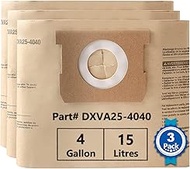 KEEPOW DXVA25-4040 Shop Vac Bags Fit for DEWALT 4 Gallon Wet Dry Vacuum DXV04T, 4 Gallon Vacuum Bags