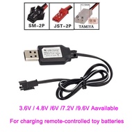 2 Pin 3.6V 4.8V 6.0V 7.2V 9.6V Ni-CD/Ni-MH Rechargeable Battery USB Charger for Remote Control Toys