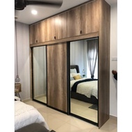 Wardrobe 10ft with 2 panel mirror
