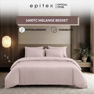 (New Arrival) Epitex Melange 1600TC Tencel Blend Dobby  Bed Set | Ultra Soft & Smooth (With Quilt Co