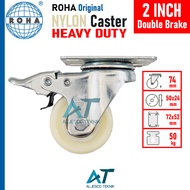 HEAVY DUTY 2 INCH WHEELS WITH NYLON BRAKES - TROLLEY - CART