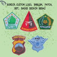 MINIMAL Embroidery Logo Patch Bet Emblem Custom Design As You Like Minimum Order 50pcs