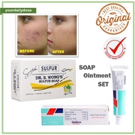 ✻ ▫ ♞,♘,♙Dr. S. Wong's Bioderm Ointment and Sulfur Soap with moisturizer Anti Acne Remove pimple