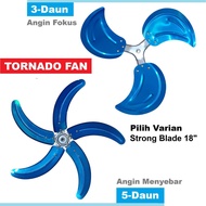 18" Tornado Strong Fan Blade 3 5-Leaf 18-inch Iron Fan Blade 8mm