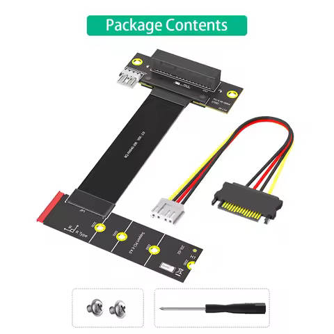 180/270 Degree PCI-E 4.0 4X to M.2 for NVME M-Key Extension Cable M.2 Key M 4.0 to PCI-e 4.0 4X Adap