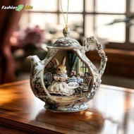 FAMY Easter Home Decor Items Rabbit In Teacup Warm Home 2d Acrylic Pendant Bapa Pendant Car FAA