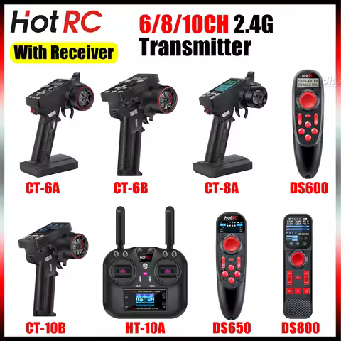 HOTRC 6/8/10CH 2.4G Transmitter CT-6A CT-6B CT-8A CT-10B HT-10A DS600 DS650 DS800 Receiver F-06A F-0