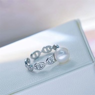 Classic Pig Nose Open Ring natural freshwater pearl ring
